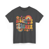 Substitute Teacher Retro Education T-Shirt - Dark Heather