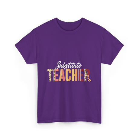 Substitute Teacher Teacher Supplies T-Shirt - Purple