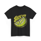 Suck It Lime Slice Citrus T-Shirt - Black