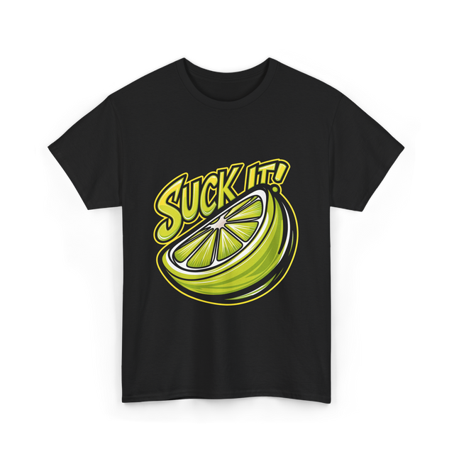 Suck It Lime Slice Citrus T-Shirt - Black