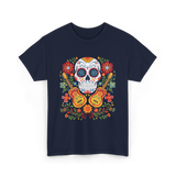 Sugar Skull Guitar T-Shirt - Navy