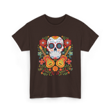 Sugar Skull Guitar T-Shirt - Dark Chocolate