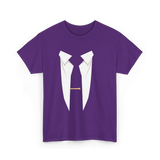 Suit and Tie Formal Occasion T-Shirt - Purple