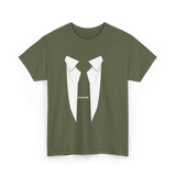 Suit and Tie Formal Occasion T-Shirt - Military Green