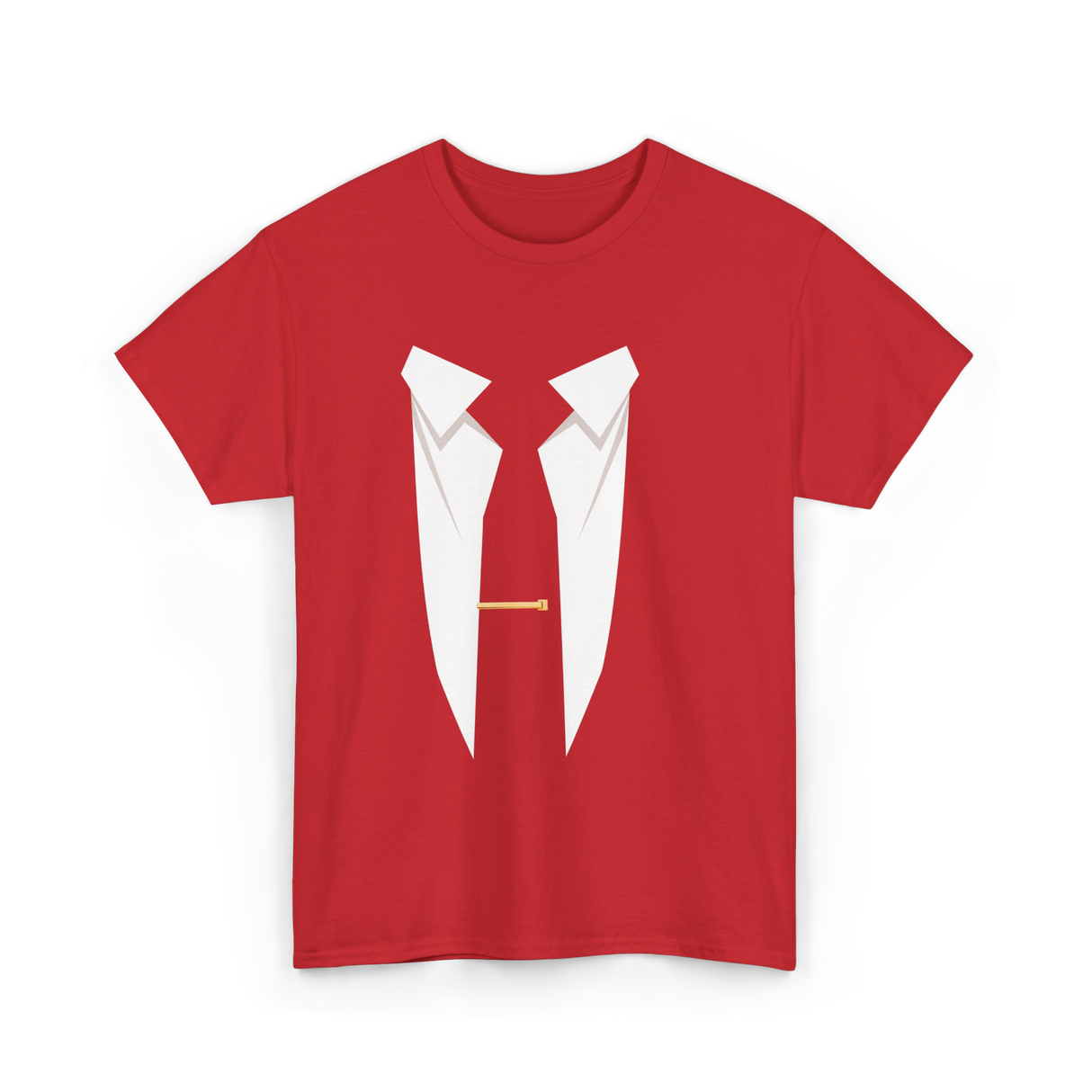 Suit and Tie Formal Occasion T-Shirt - Red