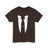 Suit and Tie Formal Occasion T-Shirt - Dark Chocolate