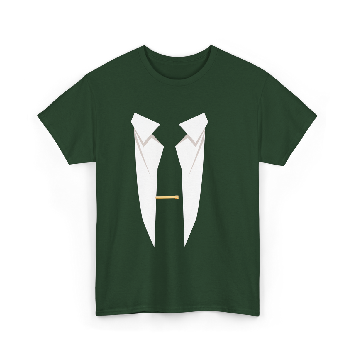 Suit and Tie Formal Occasion T-Shirt - Forest Green