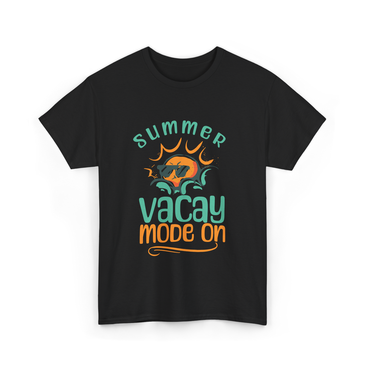 Summer Vacay Mode Vacation T-Shirt - Black