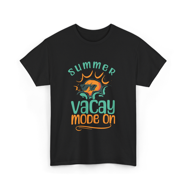 Summer Vacay Mode Vacation T-Shirt - Black