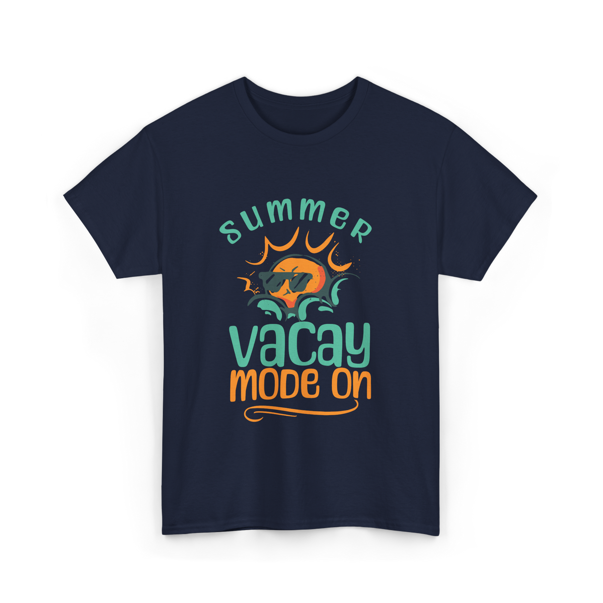 Summer Vacay Mode Vacation T-Shirt - Navy