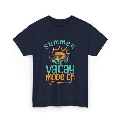 Summer Vacay Mode Vacation T-Shirt - Navy