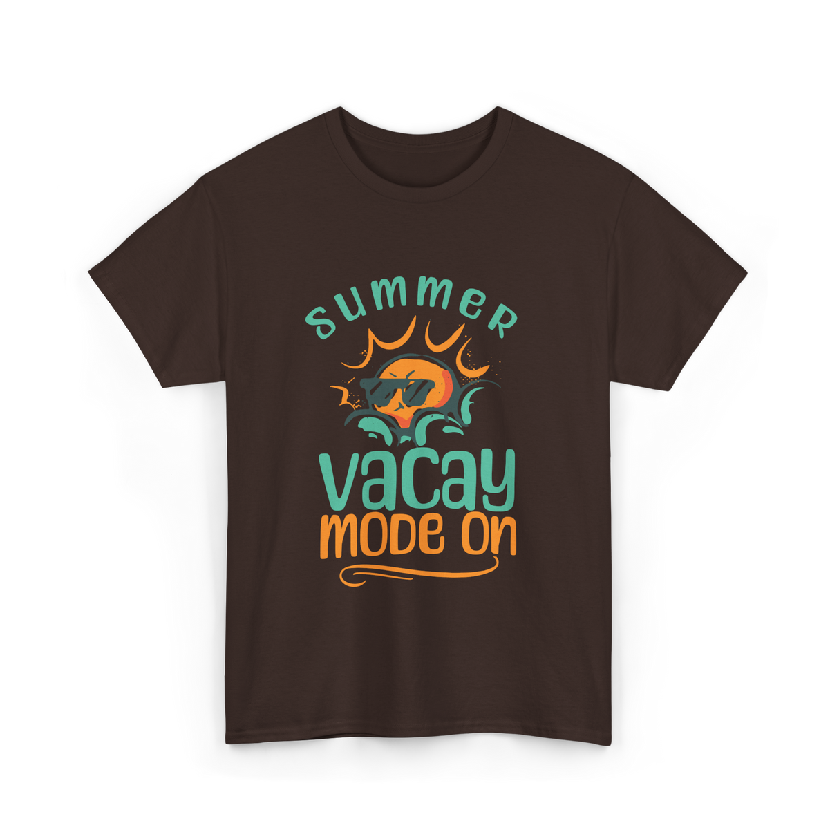 Summer Vacay Mode Vacation T-Shirt - Dark Chocolate