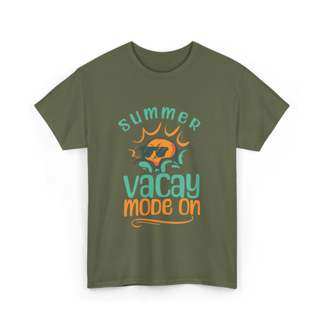 Summer Vacay Mode Vacation T-Shirt - Military Green