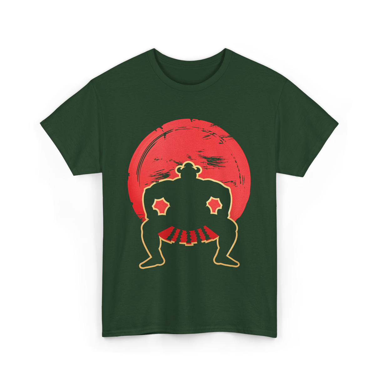 Sumo Wrestler Japan Culture T-Shirt - Forest Green