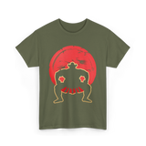 Sumo Wrestler Japan Culture T-Shirt - Military Green