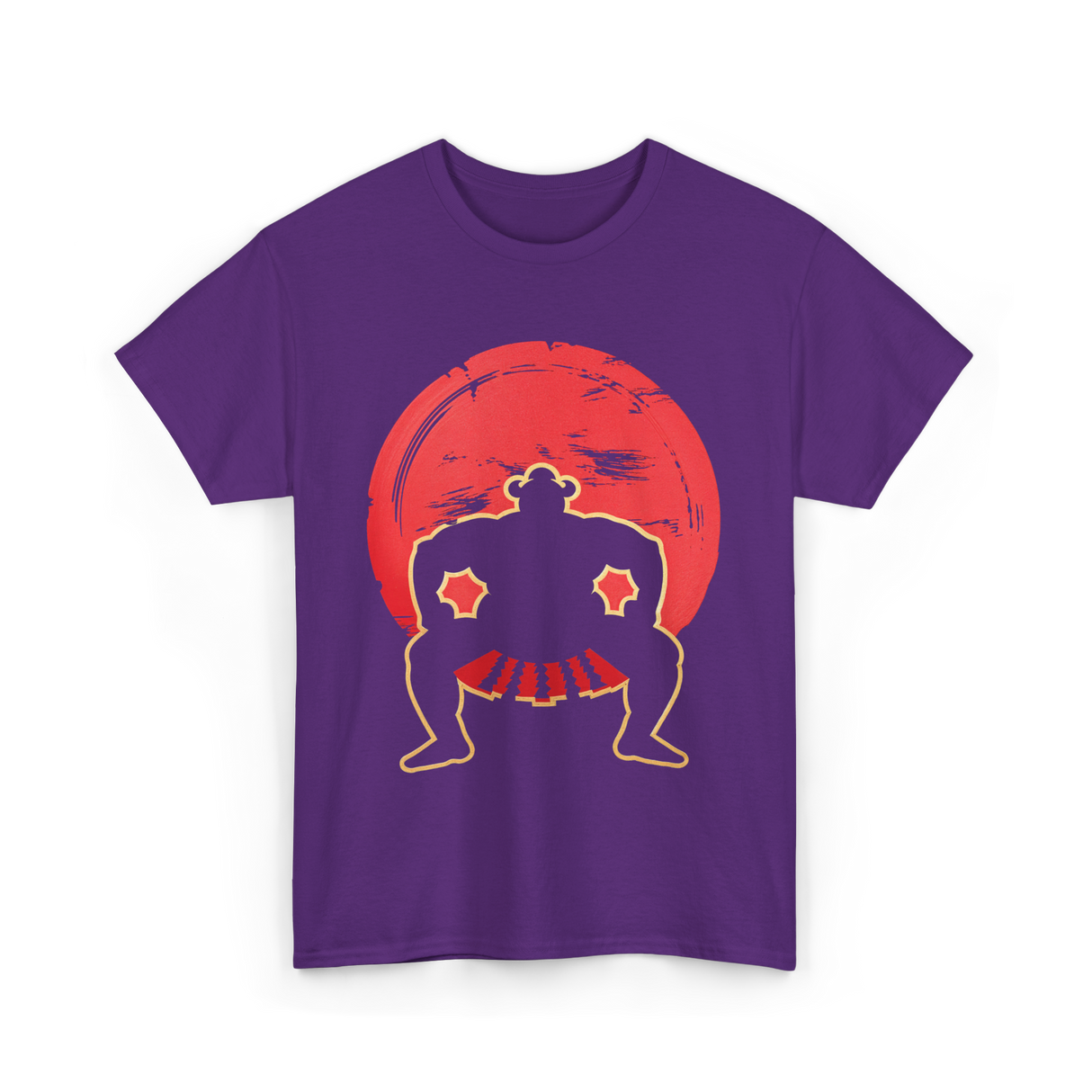 Sumo Wrestler Japan Culture T-Shirt - Purple