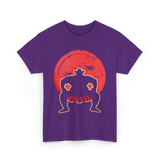 Sumo Wrestler Japan Culture T-Shirt - Purple