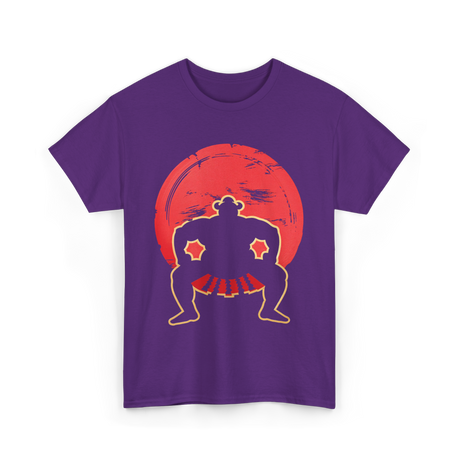 Sumo Wrestler Japan Culture T-Shirt - Purple