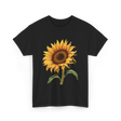 Sunflower Flower T-Shirt - Black