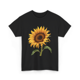 Sunflower Flower T-Shirt - Black