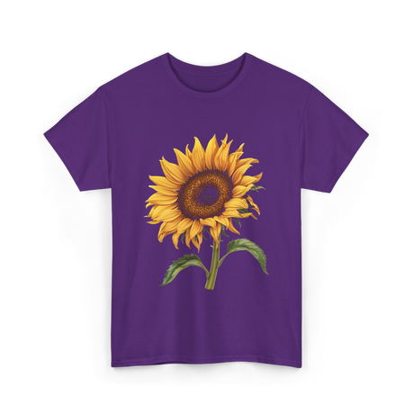 Sunflower Flower T-Shirt - Purple