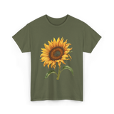 Sunflower Flower T-Shirt - Military Green