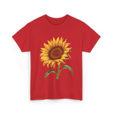 Sunflower Flower T-Shirt - Red