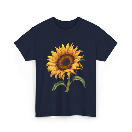 Sunflower Flower T-Shirt - Navy