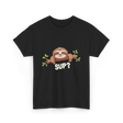 Sup Sloth Sloth Lover T-Shirt - Black