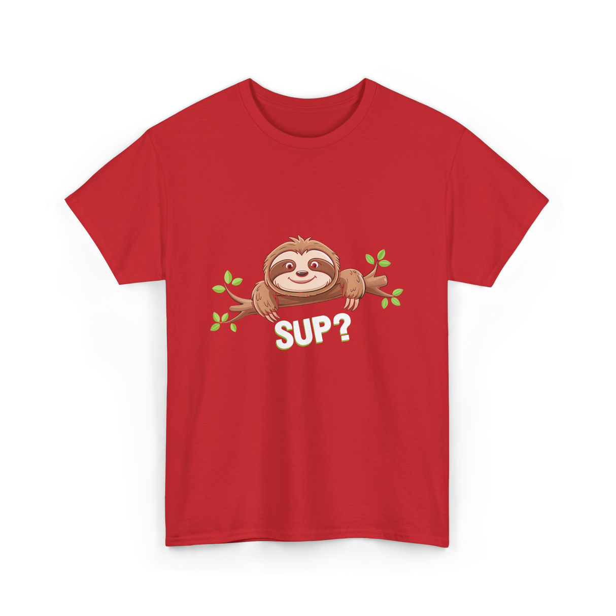 Sup Sloth Sloth Lover T-Shirt - Red