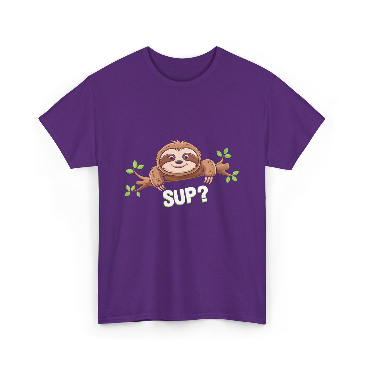 Sup Sloth Sloth Lover T-Shirt - Purple