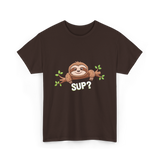 Sup Sloth Sloth Lover T-Shirt - Dark Chocolate