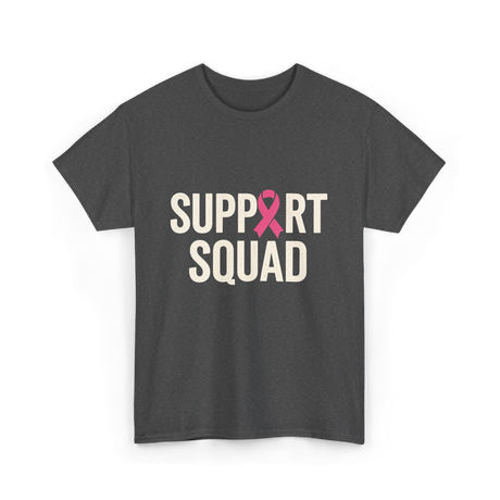 Support Squad Breast Cancer Awareness T-Shirt - Dark Heather