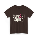 Support Squad Breast Cancer Awareness T-Shirt - Dark Chocolate