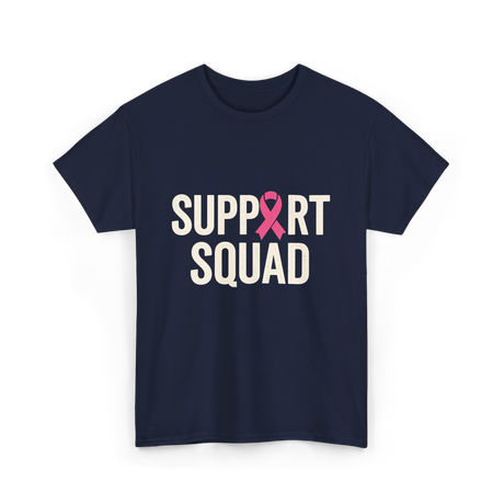 Support Squad Breast Cancer Awareness T-Shirt - Navy