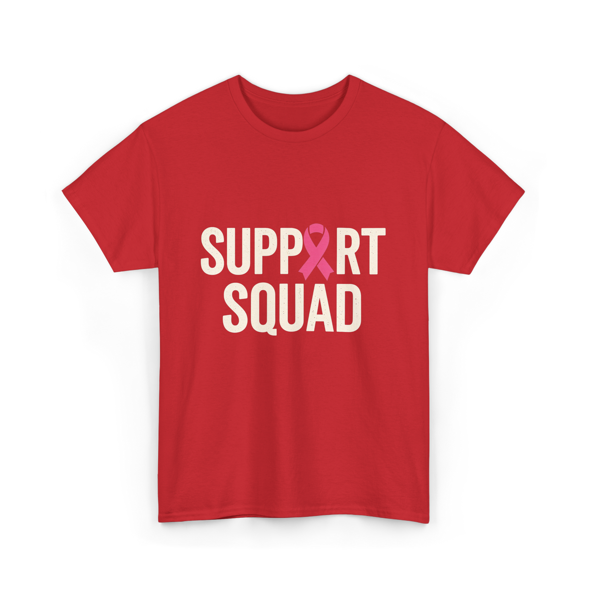 Support Squad Breast Cancer Awareness T-Shirt - Red