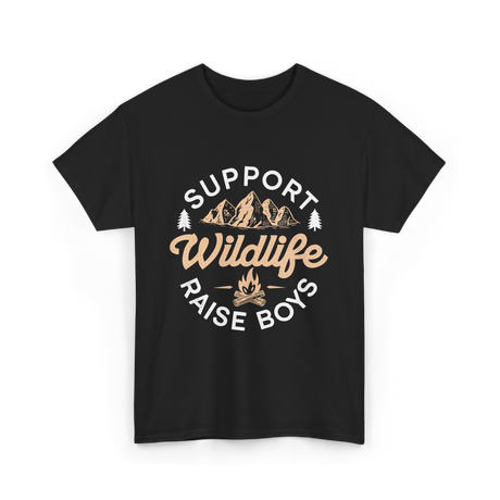 Support Wildlife Raise Boys Wildlife T-Shirt - Black