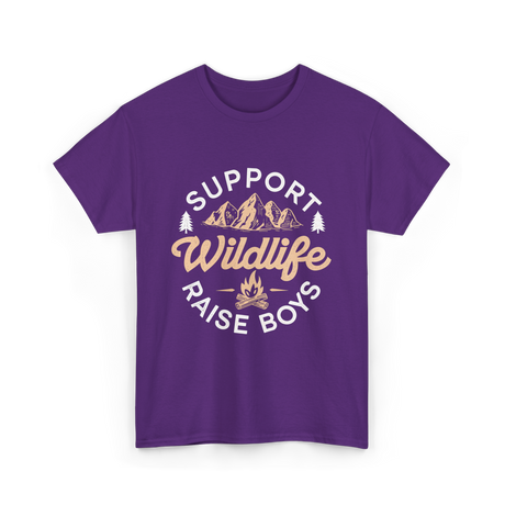 Support Wildlife Raise Boys Wildlife T-Shirt - Purple