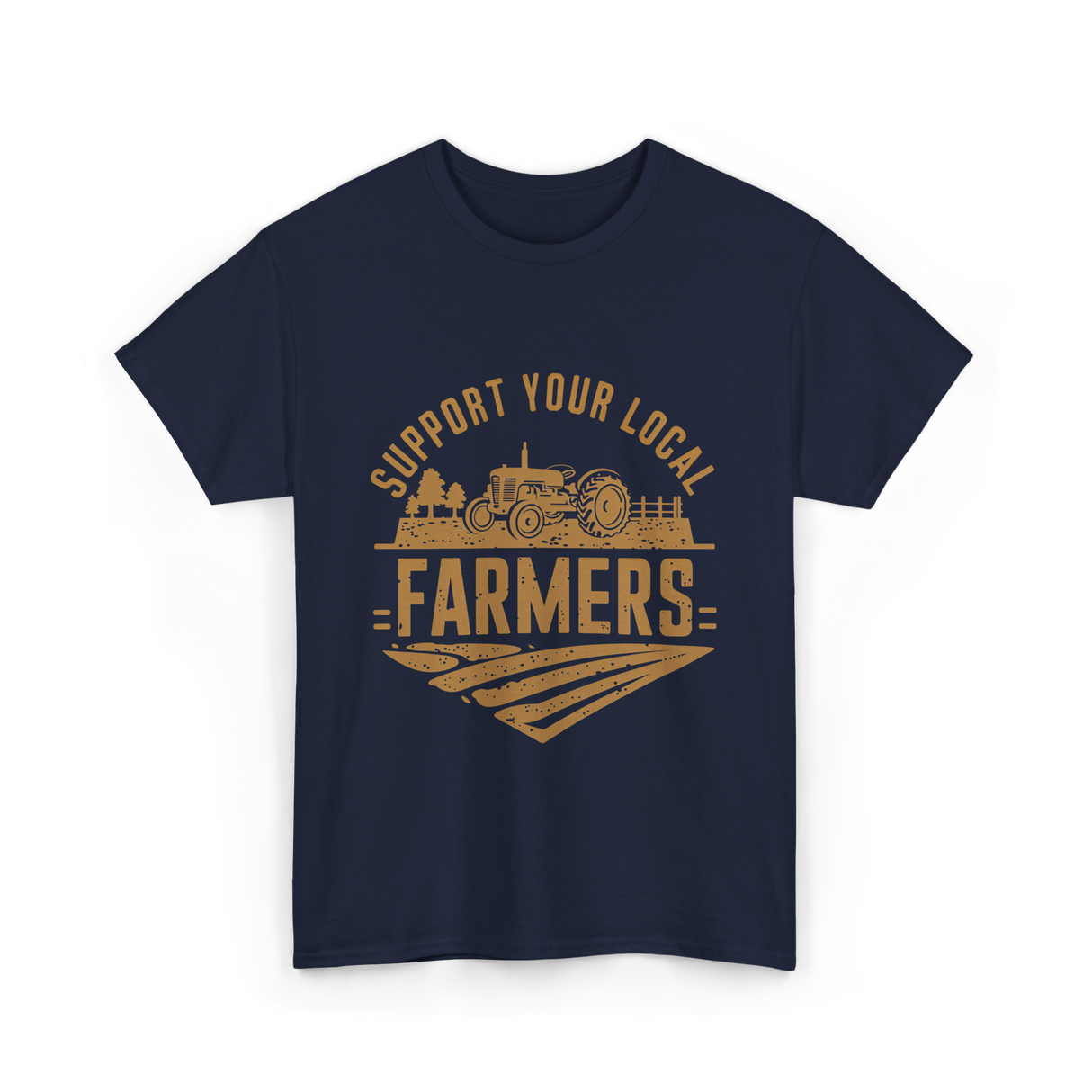 Support Your Local Farmers Farming T-Shirt - Navy