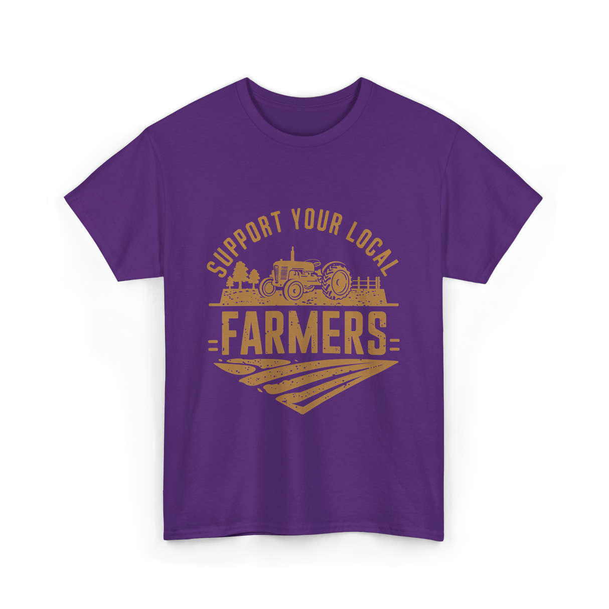 Support Your Local Farmers Farming T-Shirt - Purple