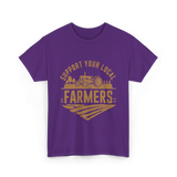 Support Your Local Farmers Farming T-Shirt - Purple