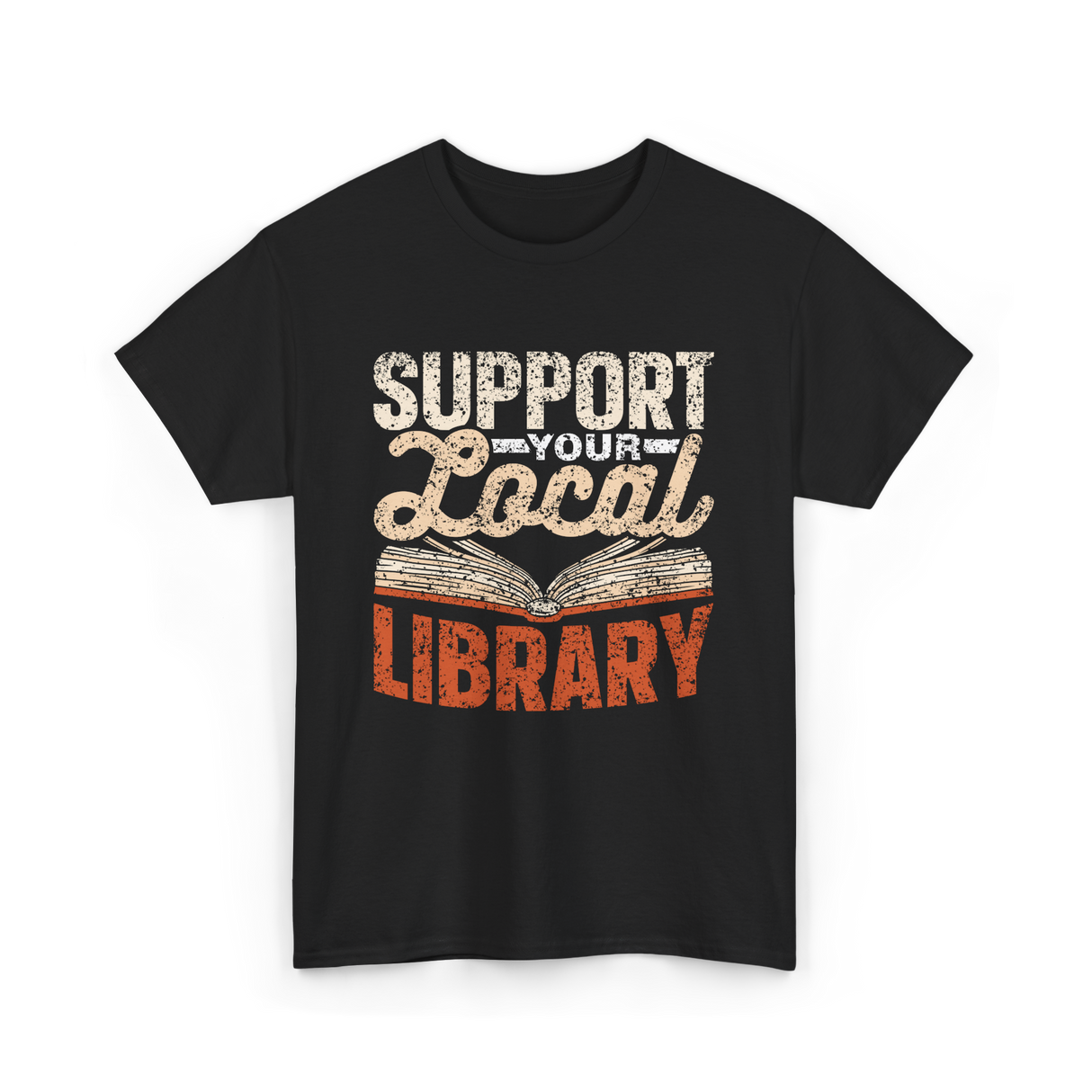 Support Your Local Library T-Shirt - Black