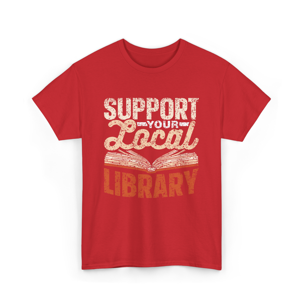 Support Your Local Library T-Shirt - Red