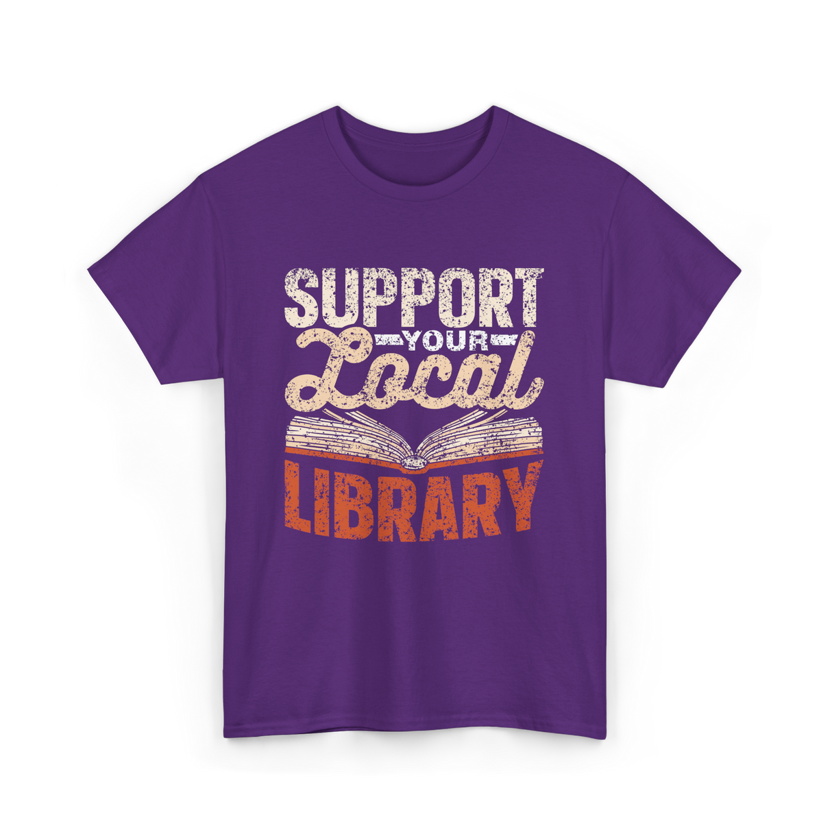 Support Your Local Library T-Shirt - Purple