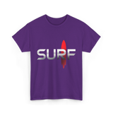 Surf Surfing Surfer T-Shirt - Purple