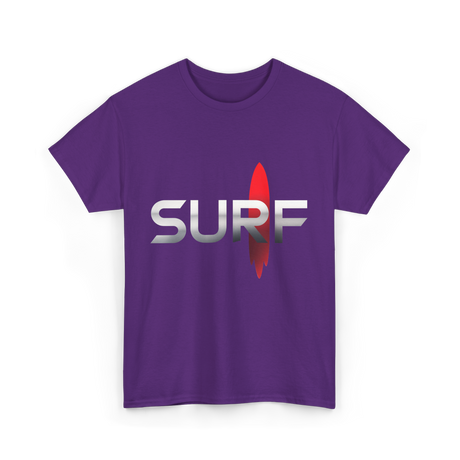 Surf Surfing Surfer T-Shirt - Purple