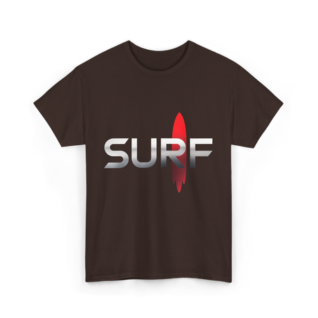 Surf Surfing Surfer T-Shirt - Dark Chocolate