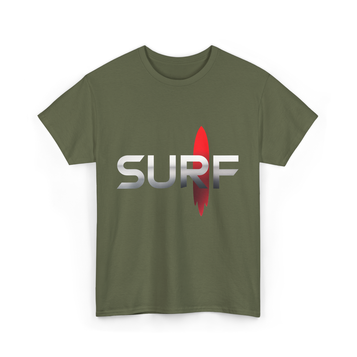 Surf Surfing Surfer T-Shirt - Military Green