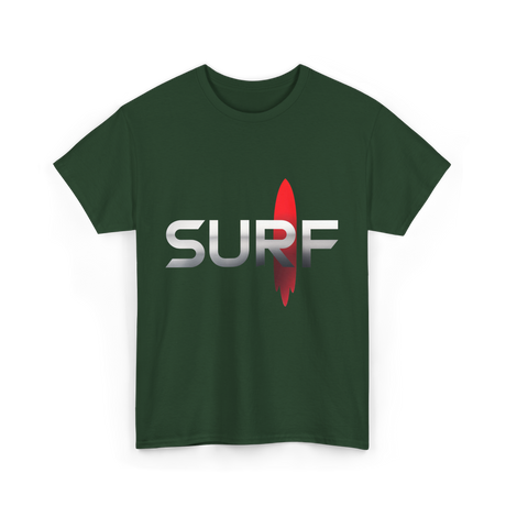 Surf Surfing Surfer T-Shirt - Forest Green