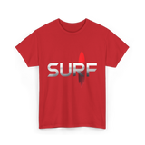 Surf Surfing Surfer T-Shirt - Red